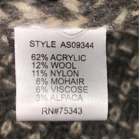 Maison Pholya Wool Alpaca Mohair Blend Longline Cardigan Sweater Size L Chunky - Picture 7 of 8